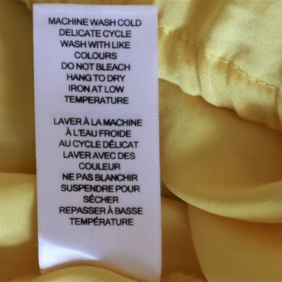 Cleo Sunshine Yellow Short Sleeve Satin Blouse - Picture 8 of 8